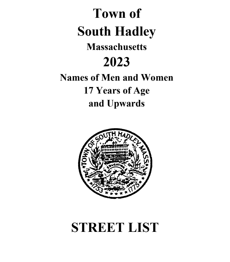 2023 Street List Book Cover