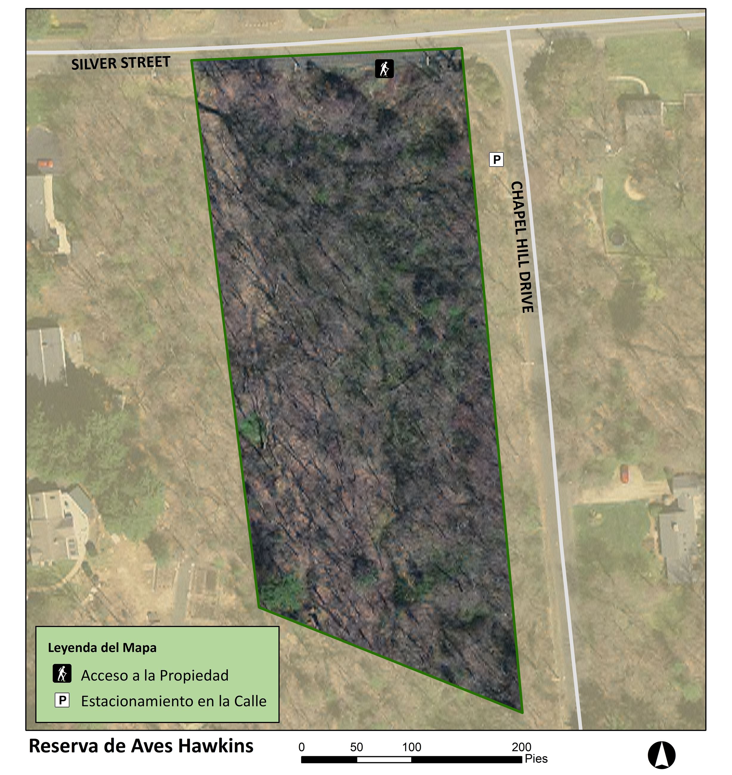 HawkinsBirdSanctuary_BrochureMap2023_Spanish