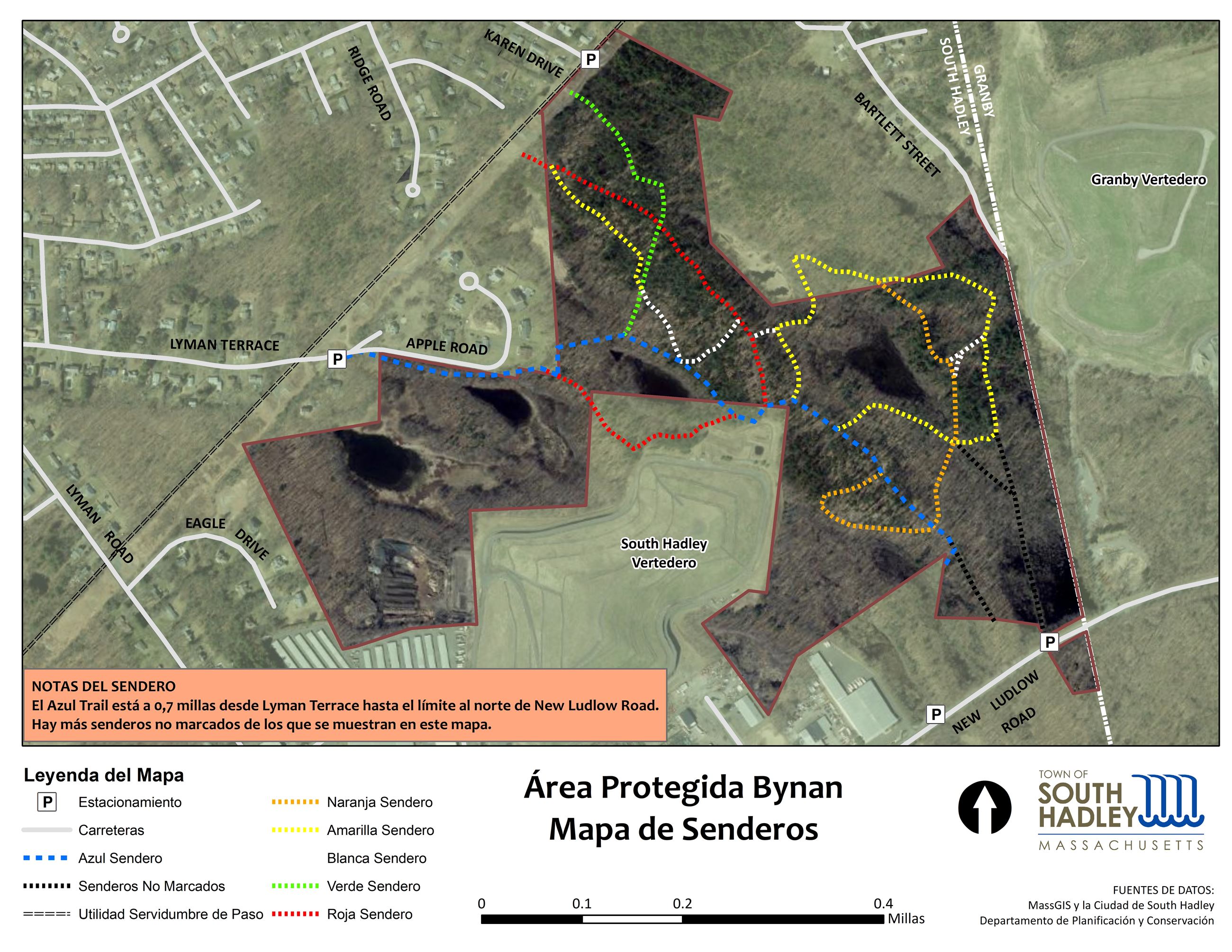 Bynan Trail Map 2023 Spanish