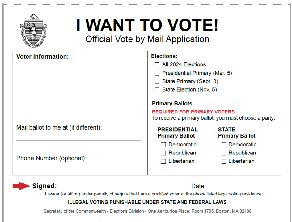 Vote by Mail Postcard - No Party