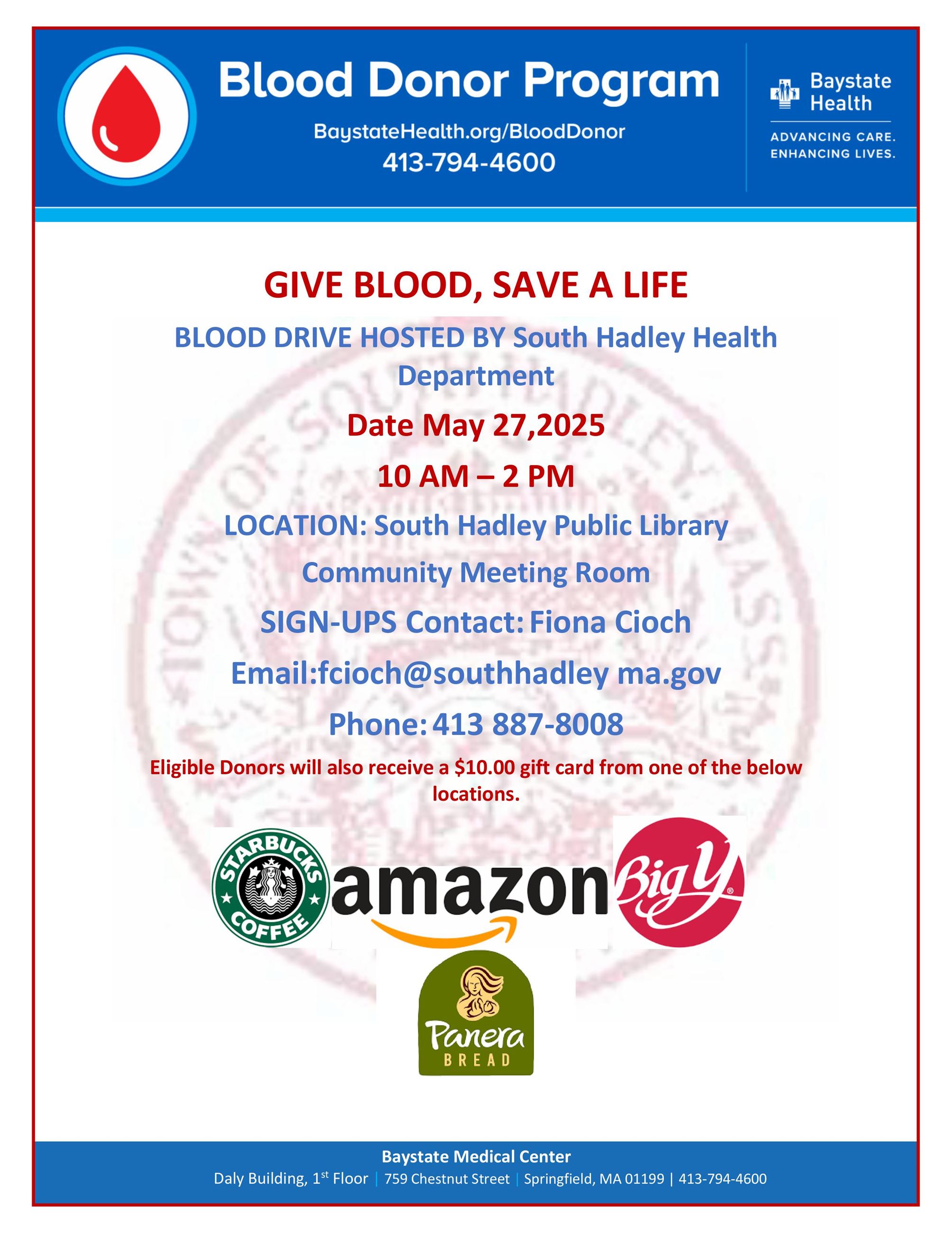 South Hadley Health BDC Flyer