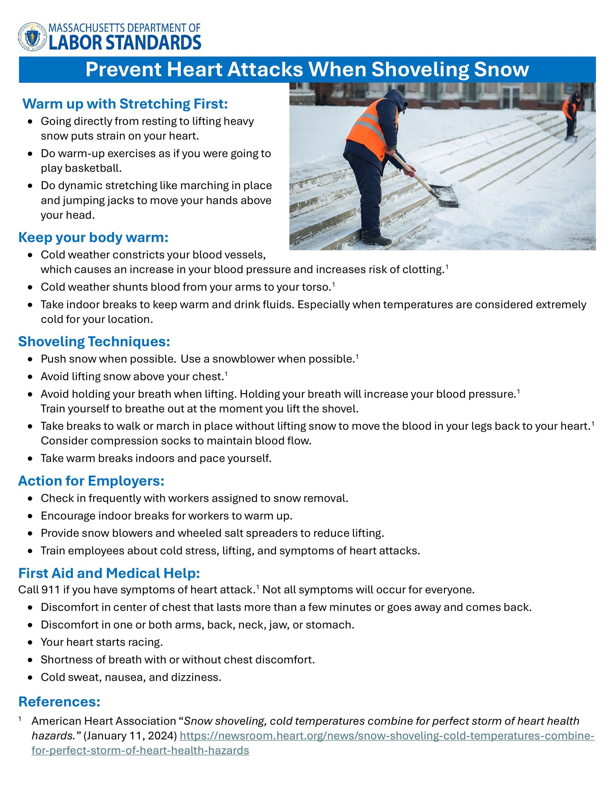 Snow Shoveling and Heart Attack Prevention